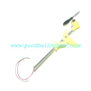 mjx-t-series-t38-t638 helicopter parts yellow color tail set (tail big pipe + tail motor + tail motor deck + tail blade + yellow color tail decoration set + fixed set)
